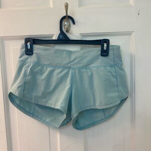 light blue speed up shorts
